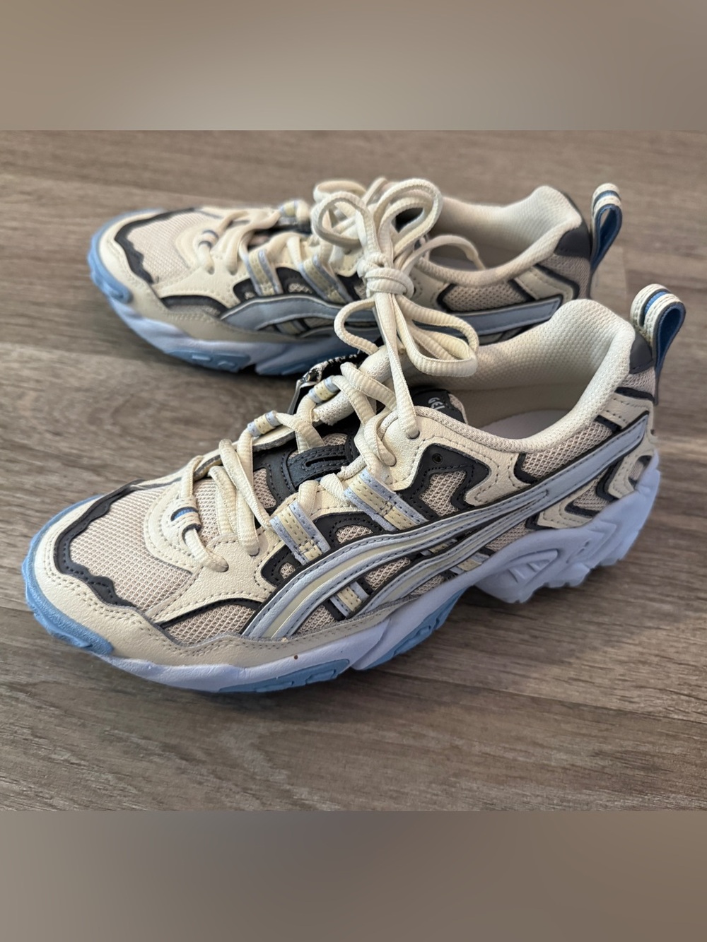 ASICS Women's Gel Nandi Sneakers in Light Blue and Cream
